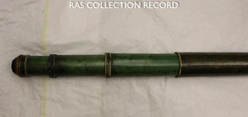 Cardboard tube telescope green end