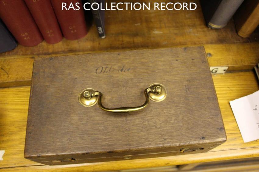 Wooden lid box holding dies