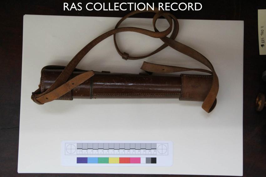 Telescope with leather surround top-down view