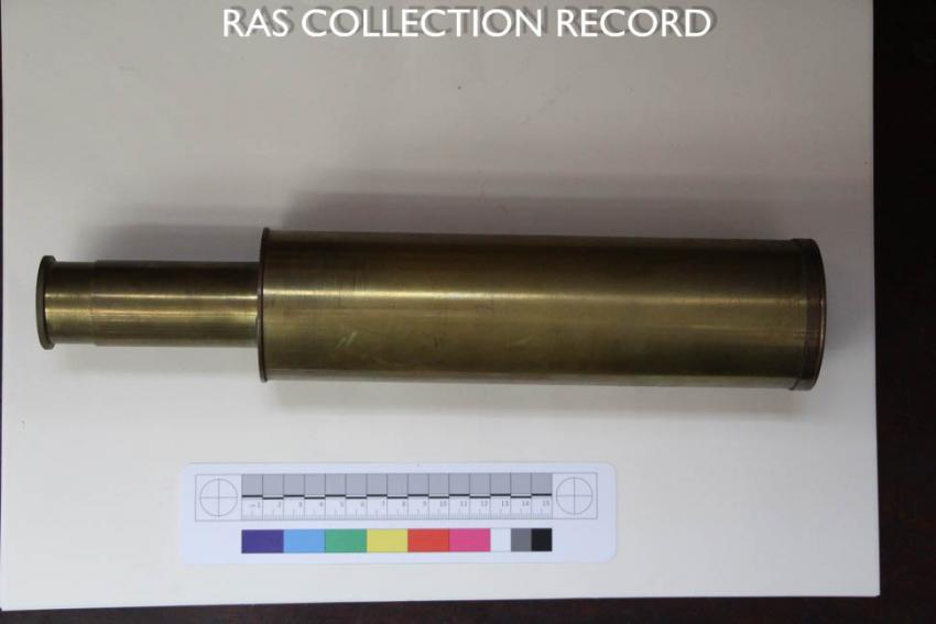 Brass telescope top-down view